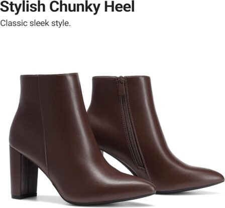 Women's Chunky Heel Ankle Booties