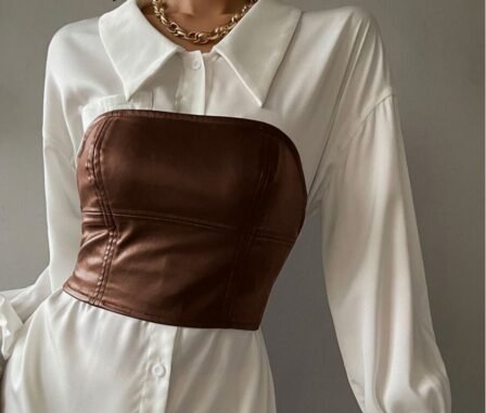 Women's Leather Tube Top